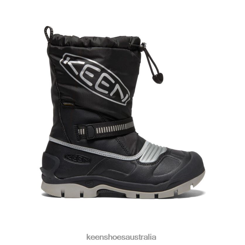KEEN Footwear TLDLTR1000 Black/Silver Snow Troll Waterproof Boot Big Kids