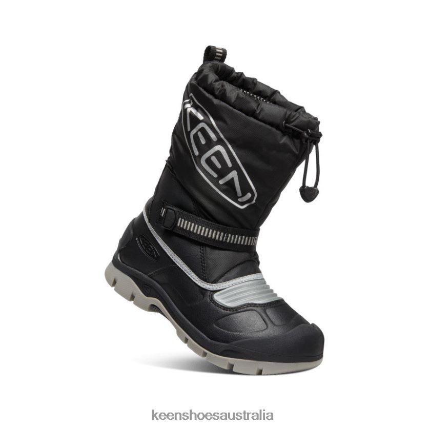 KEEN Footwear TLDLTR1000 Black/Silver Snow Troll Waterproof Boot Big Kids