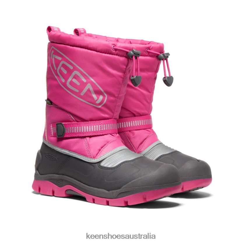 KEEN Footwear TLDLTR1001 Fuchsia Purple/Silver Snow Troll Waterproof Boot Big Kids