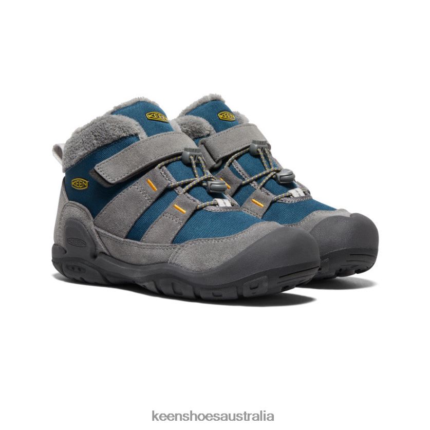 KEEN Footwear TLDLTR1003 Steel Grey/Blue Wing Teal Knotch Chukka Big Kids
