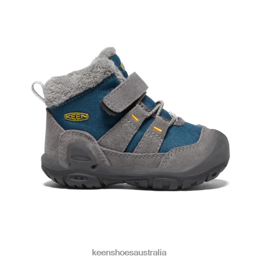 KEEN Footwear TLDLTR1006 Steel Grey/Blue Wing Teal Knotch Chukka Toddlers