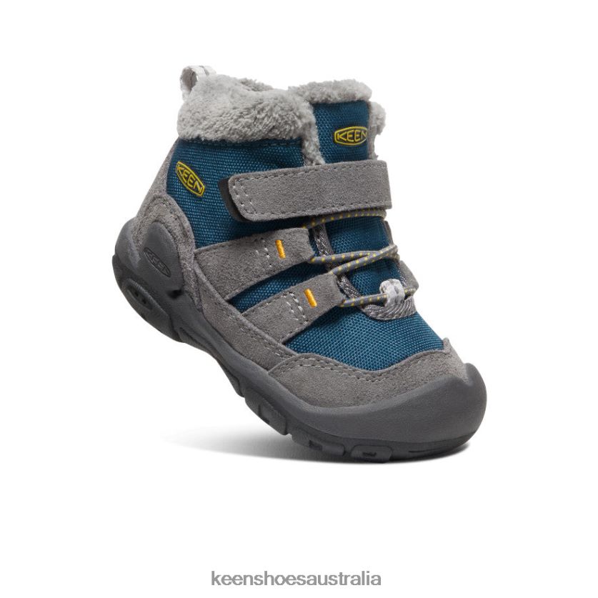 KEEN Footwear TLDLTR1006 Steel Grey/Blue Wing Teal Knotch Chukka Toddlers