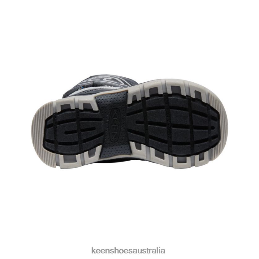 KEEN Footwear TLDLTR1007 Black/Silver Snow Troll Waterproof Boot Little Kids