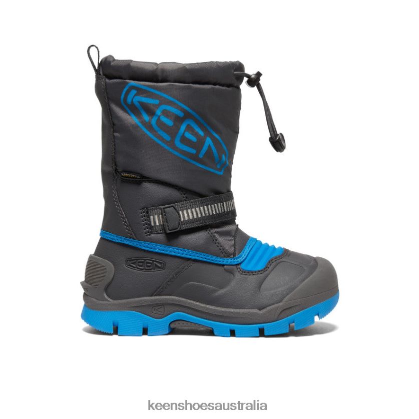 KEEN Footwear TLDLTR1008 Magnet/Blue Aster Snow Troll Waterproof Boot Little Kids