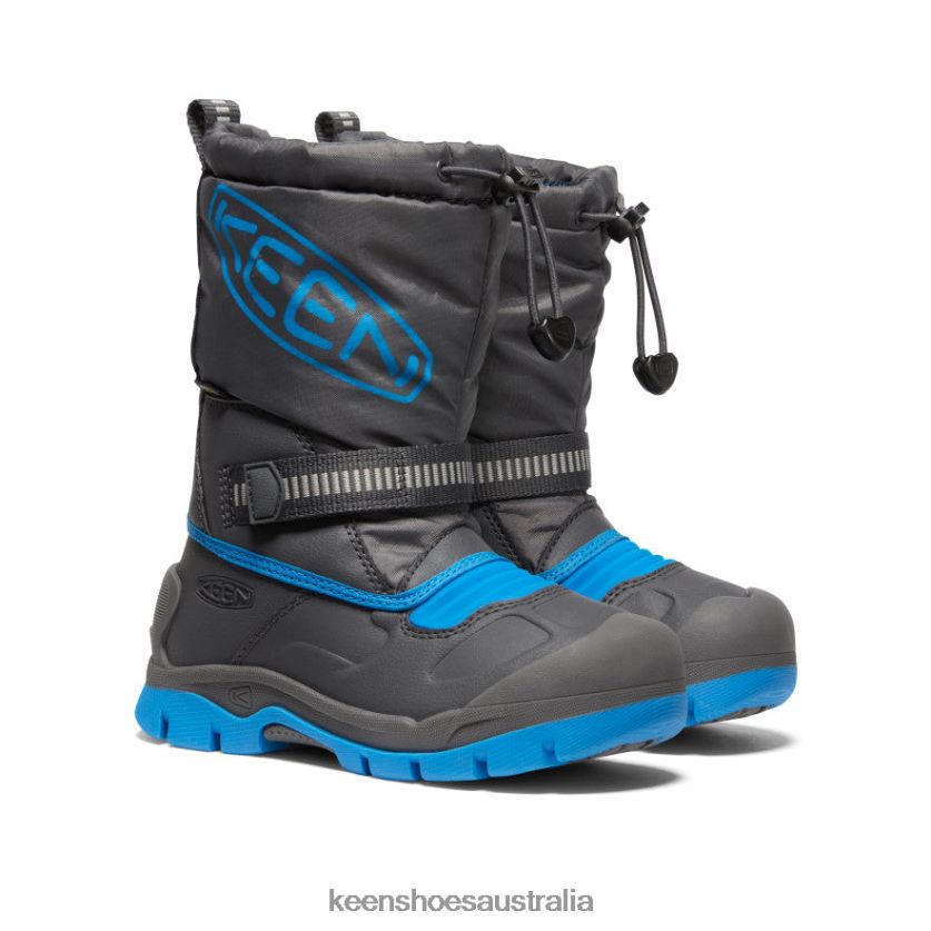 KEEN Footwear TLDLTR1008 Magnet/Blue Aster Snow Troll Waterproof Boot Little Kids