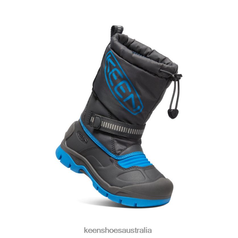 KEEN Footwear TLDLTR1008 Magnet/Blue Aster Snow Troll Waterproof Boot Little Kids