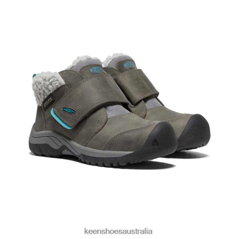KEEN Footwear TLDLTR1010 Steel Grey/Porcelain Kootenay IV Waterproof Boot Little Kids