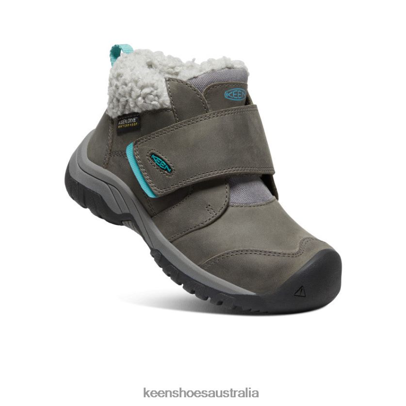 KEEN Footwear TLDLTR1010 Steel Grey/Porcelain Kootenay IV Waterproof Boot Little Kids