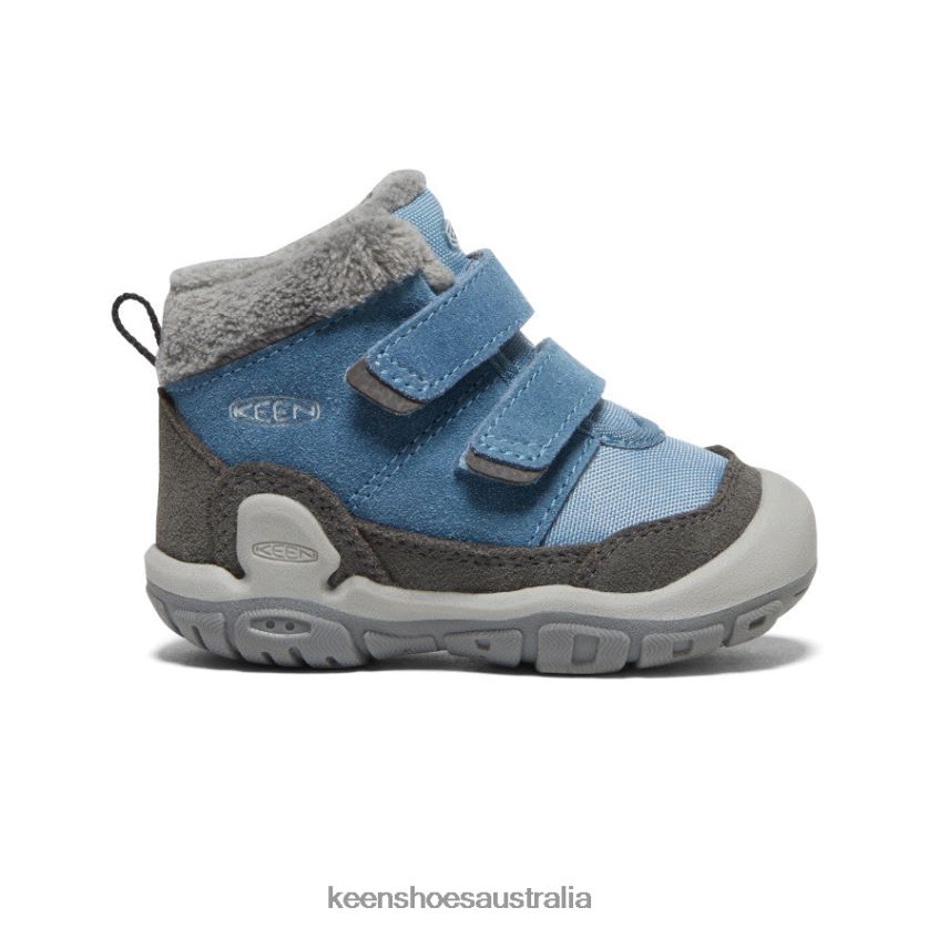 KEEN Footwear TLDLTR1012 Magnet/Blue Shadow Knotch Double Strap Chukka Toddlers