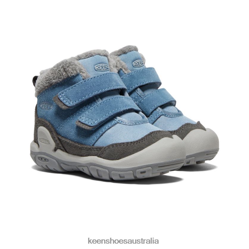 KEEN Footwear TLDLTR1012 Magnet/Blue Shadow Knotch Double Strap Chukka Toddlers