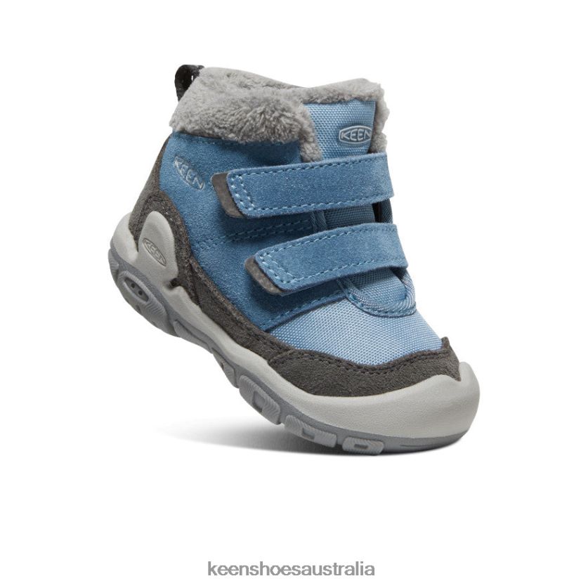 KEEN Footwear TLDLTR1012 Magnet/Blue Shadow Knotch Double Strap Chukka Toddlers