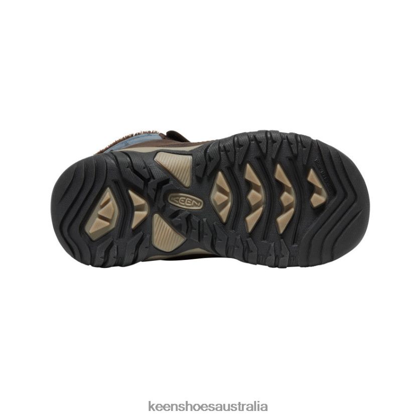 KEEN Footwear TLDLTR1016 Coffee Bean/Blue Wing Teal Greta Waterproof Boot Big Kids