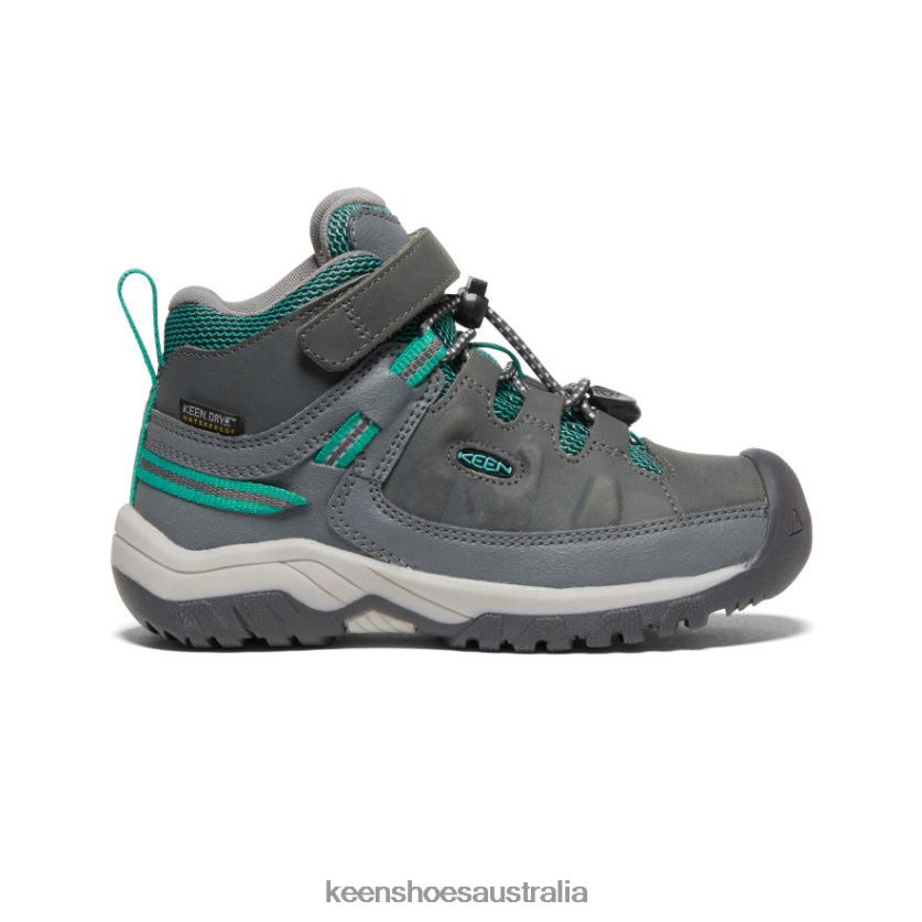 KEEN Footwear TLDLTR877 Steel Grey/Porcelain Targhee Waterproof Boot Little Kids