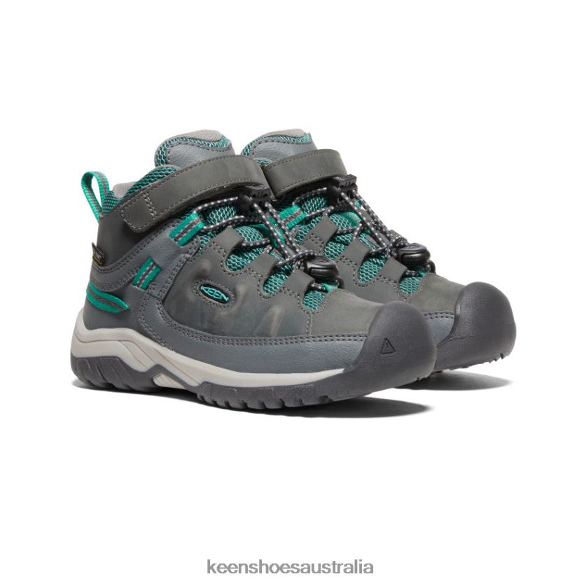 KEEN Footwear TLDLTR877 Steel Grey/Porcelain Targhee Waterproof Boot Little Kids