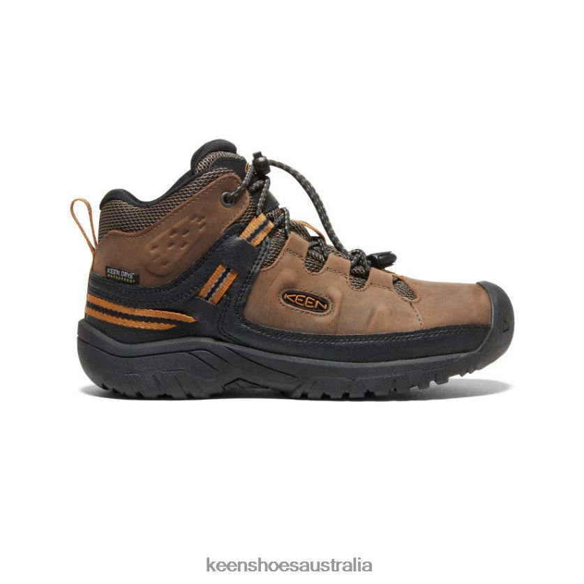 KEEN Footwear TLDLTR895 Dark Earth/Golden Brown Targhee Waterproof Boot Big Kids