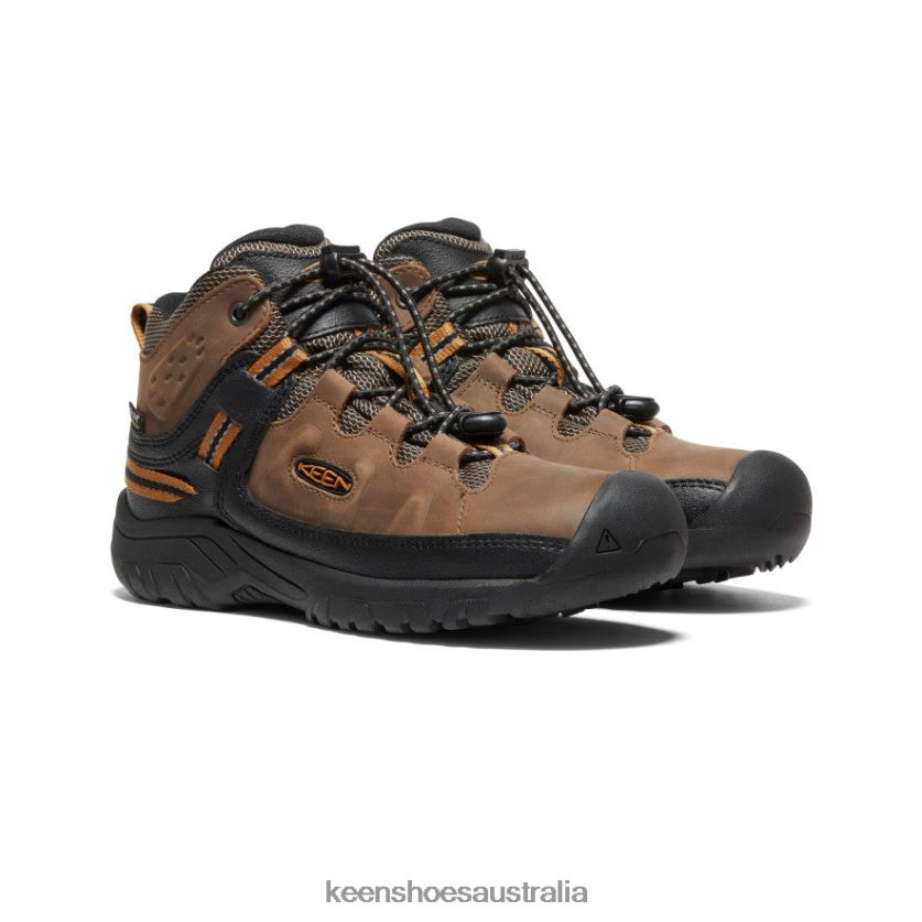 KEEN Footwear TLDLTR895 Dark Earth/Golden Brown Targhee Waterproof Boot Big Kids