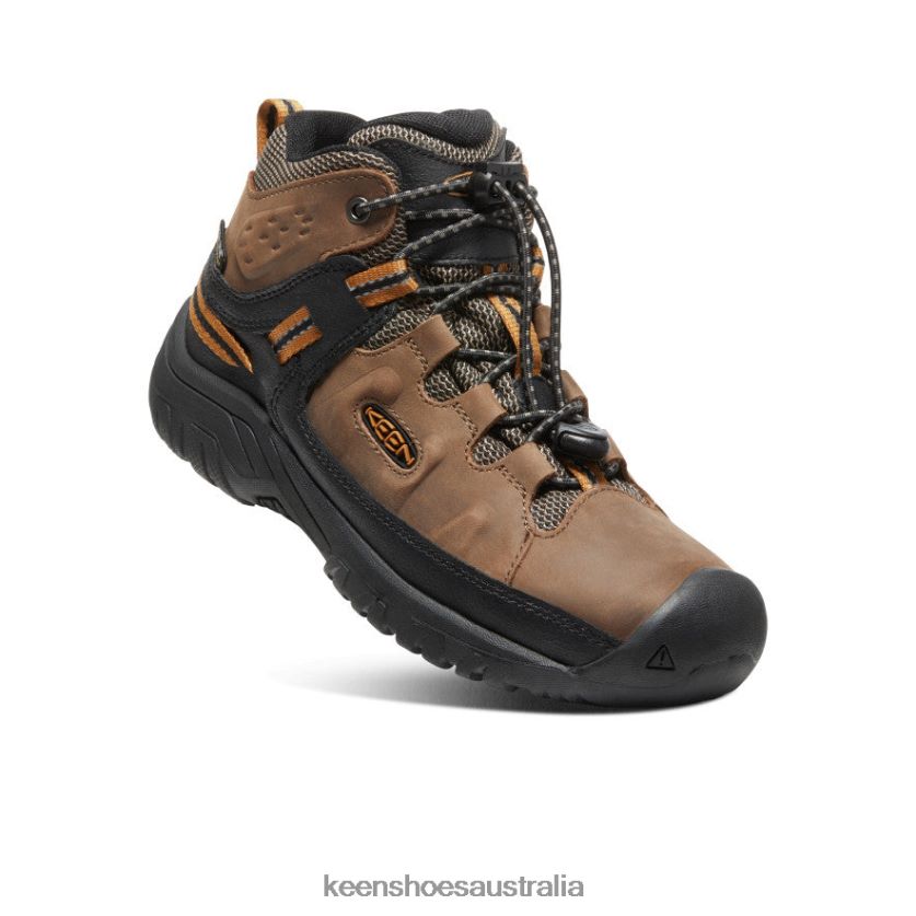 KEEN Footwear TLDLTR895 Dark Earth/Golden Brown Targhee Waterproof Boot Big Kids