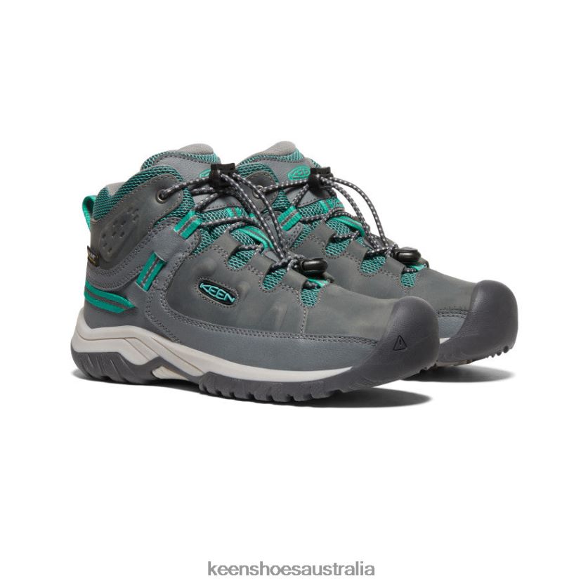 KEEN Footwear TLDLTR896 Steel Grey/Porcelain Targhee Waterproof Boot Big Kids