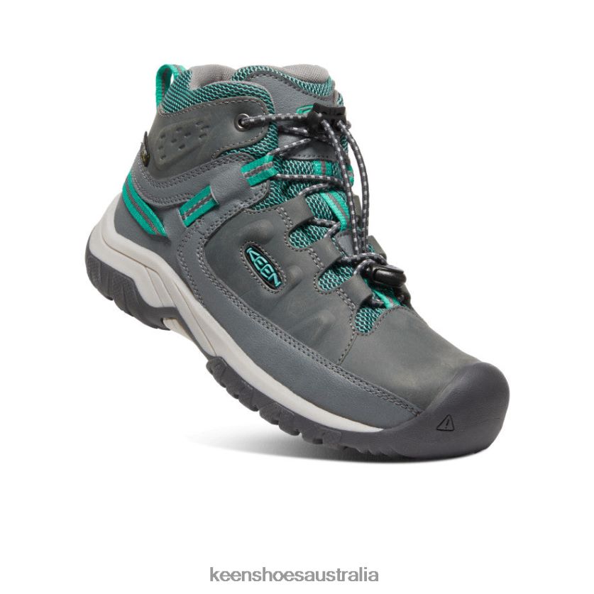 KEEN Footwear TLDLTR896 Steel Grey/Porcelain Targhee Waterproof Boot Big Kids