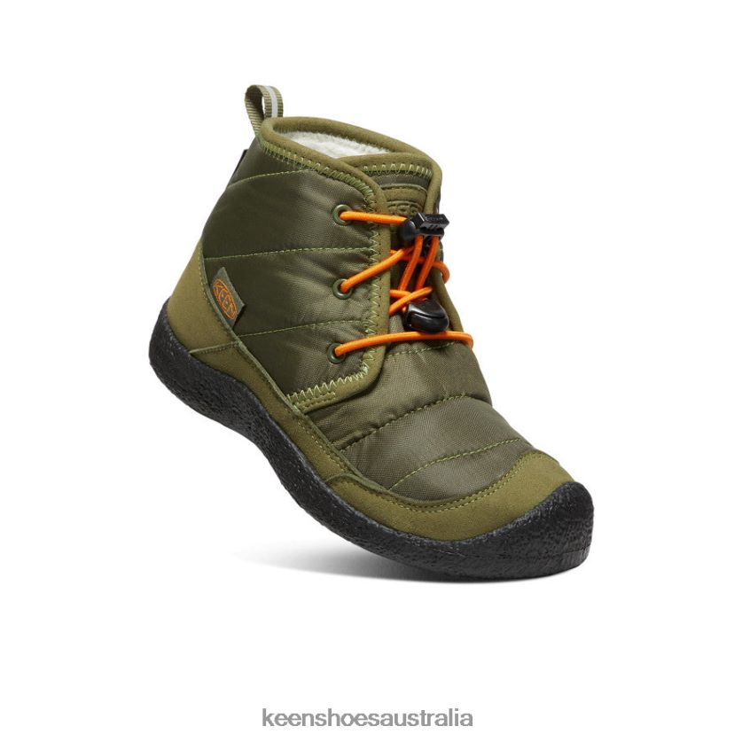 KEEN Footwear TLDLTR936 Capulet Olive/Russet Orange Howser II Waterproof Chukka Big Kids