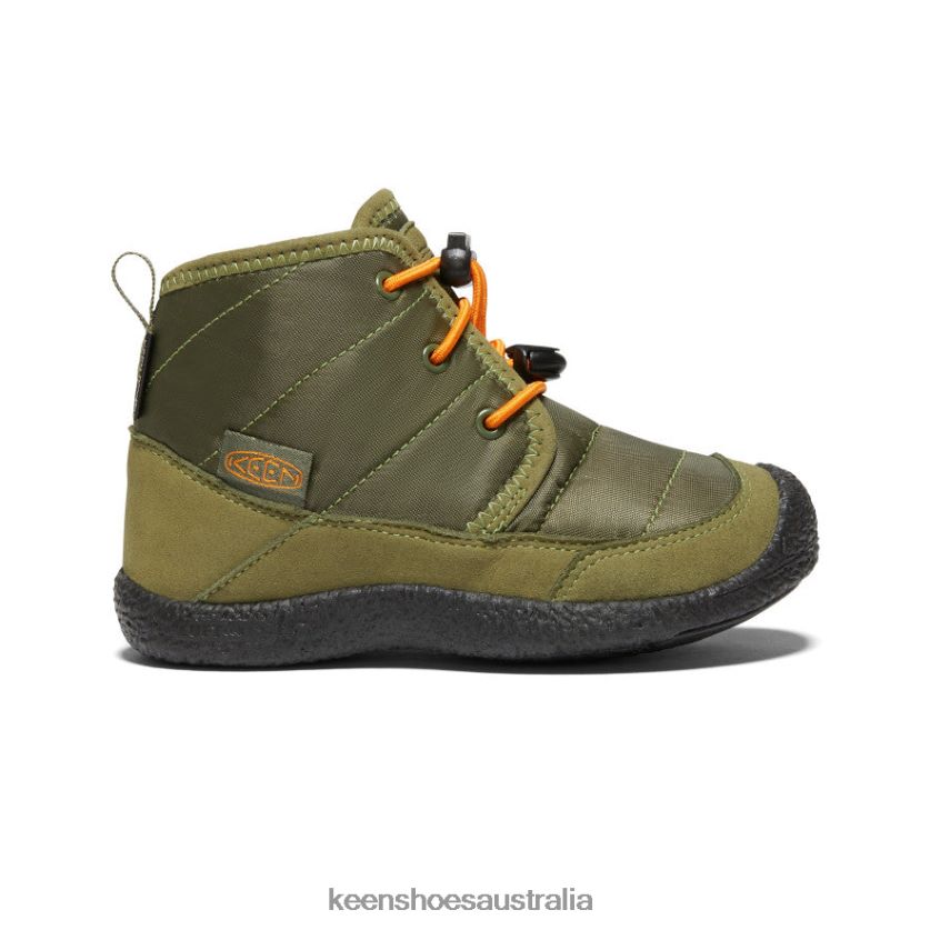 KEEN Footwear TLDLTR996 Capulet Olive/Russet Orange Howser II Waterproof Chukka Little Kids