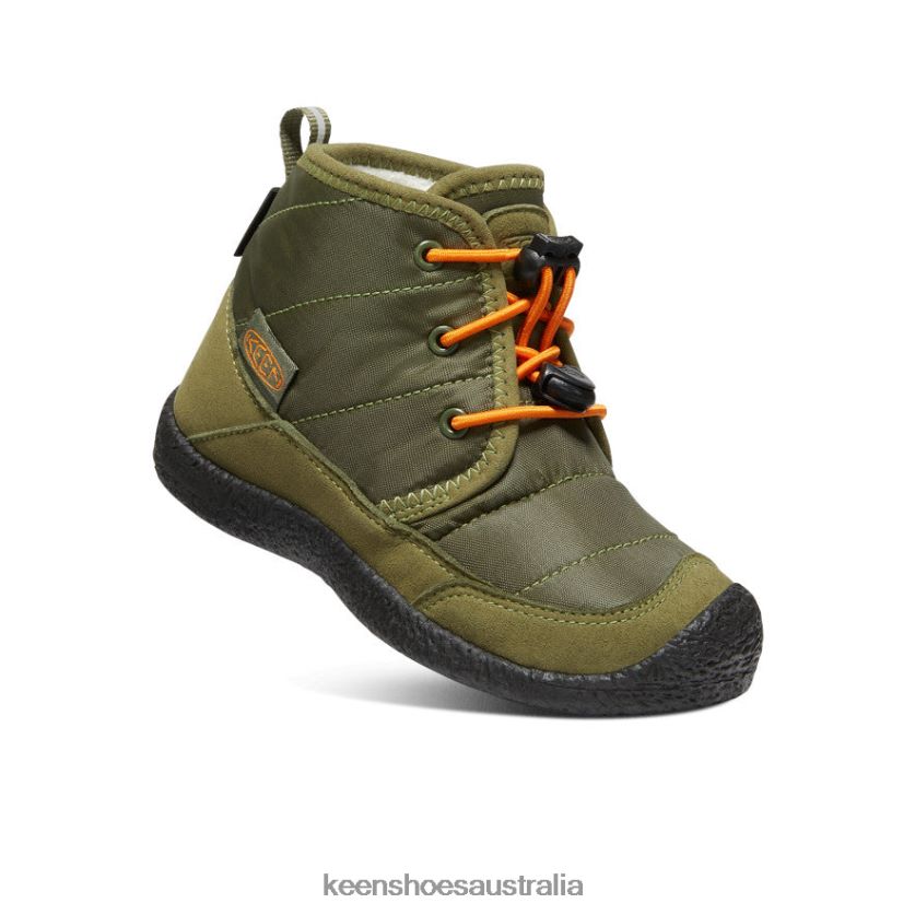 KEEN Footwear TLDLTR996 Capulet Olive/Russet Orange Howser II Waterproof Chukka Little Kids