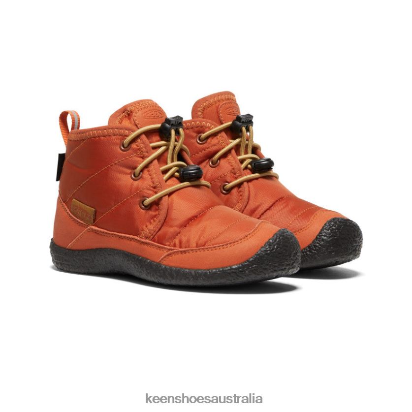 KEEN Footwear TLDLTR997 Potters Clay/Black Howser II Waterproof Chukka Little Kids