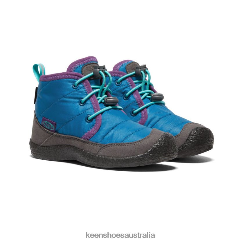 KEEN Footwear TLDLTR998 Mykonos Blue/Atlantis Howser II Waterproof Chukka Little Kids