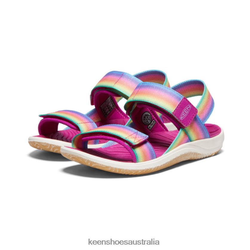 KEEN Footwear TLDLTR721 Rainbow/Festival Fuchsia Elle Backstrap Big Kids