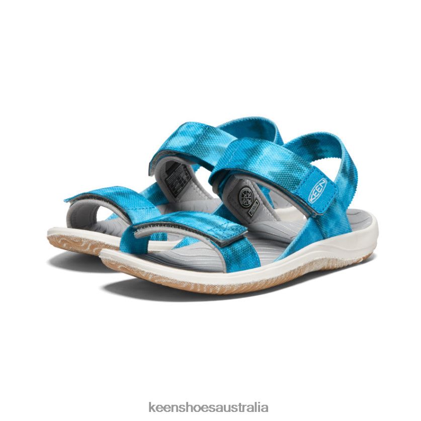 KEEN Footwear TLDLTR722 Sea Moss/Fjord Blue Elle Backstrap Big Kids