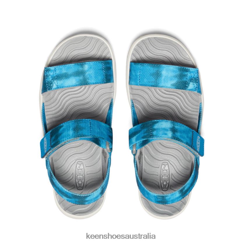 KEEN Footwear TLDLTR722 Sea Moss/Fjord Blue Elle Backstrap Big Kids