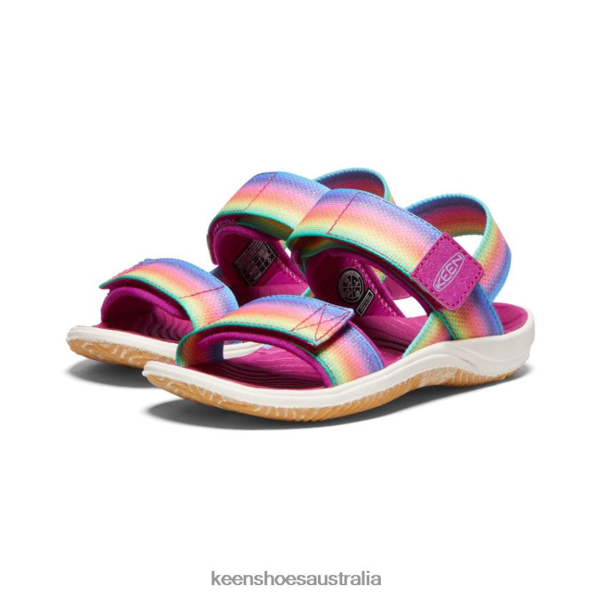 KEEN Footwear TLDLTR725 Rainbow/Festival Fuchsia Elle Backstrap Little Kids