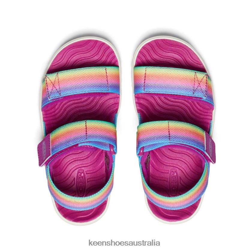 KEEN Footwear TLDLTR725 Rainbow/Festival Fuchsia Elle Backstrap Little Kids