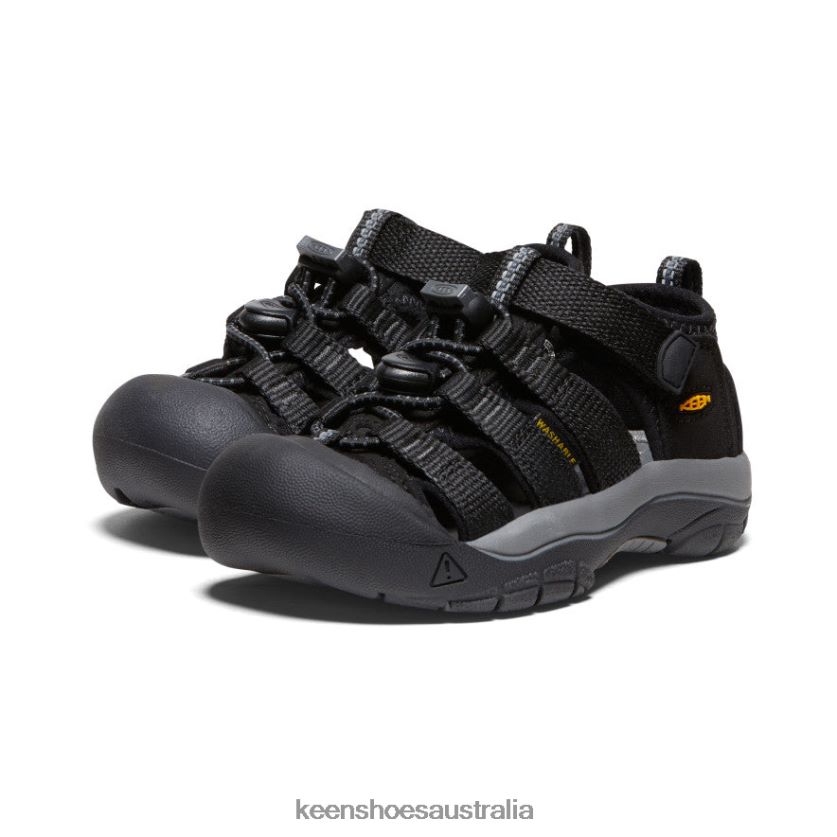 KEEN Footwear TLDLTR729 Black/Yellow Newport H2 Little Kids
