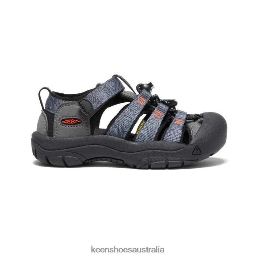 KEEN Footwear TLDLTR735 Steel Grey/Black Newport H2 Little Kids