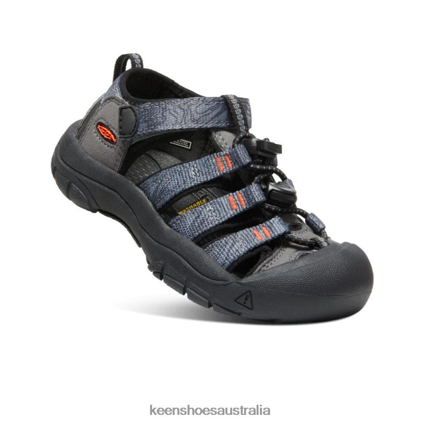KEEN Footwear TLDLTR735 Steel Grey/Black Newport H2 Little Kids