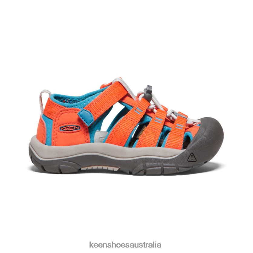 KEEN Footwear TLDLTR738 Safety Orange/Fjord Blue Newport H2 Little Kids