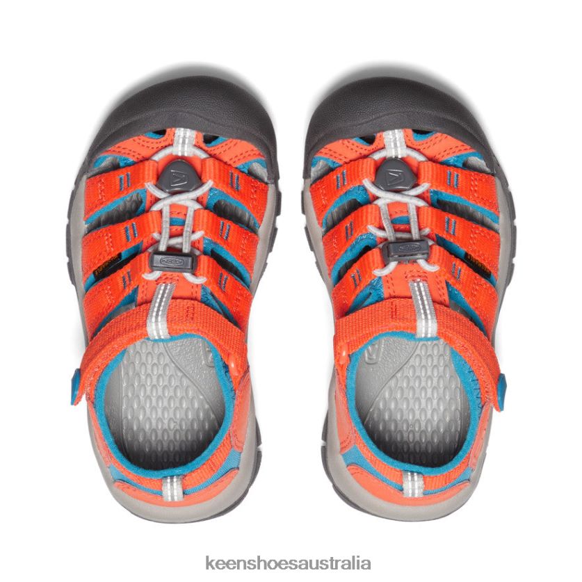 KEEN Footwear TLDLTR738 Safety Orange/Fjord Blue Newport H2 Little Kids