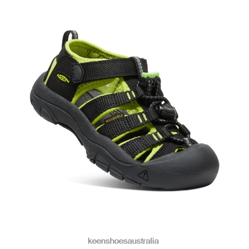 KEEN Footwear TLDLTR745 Black/Lime Green Newport H2 Little Kids