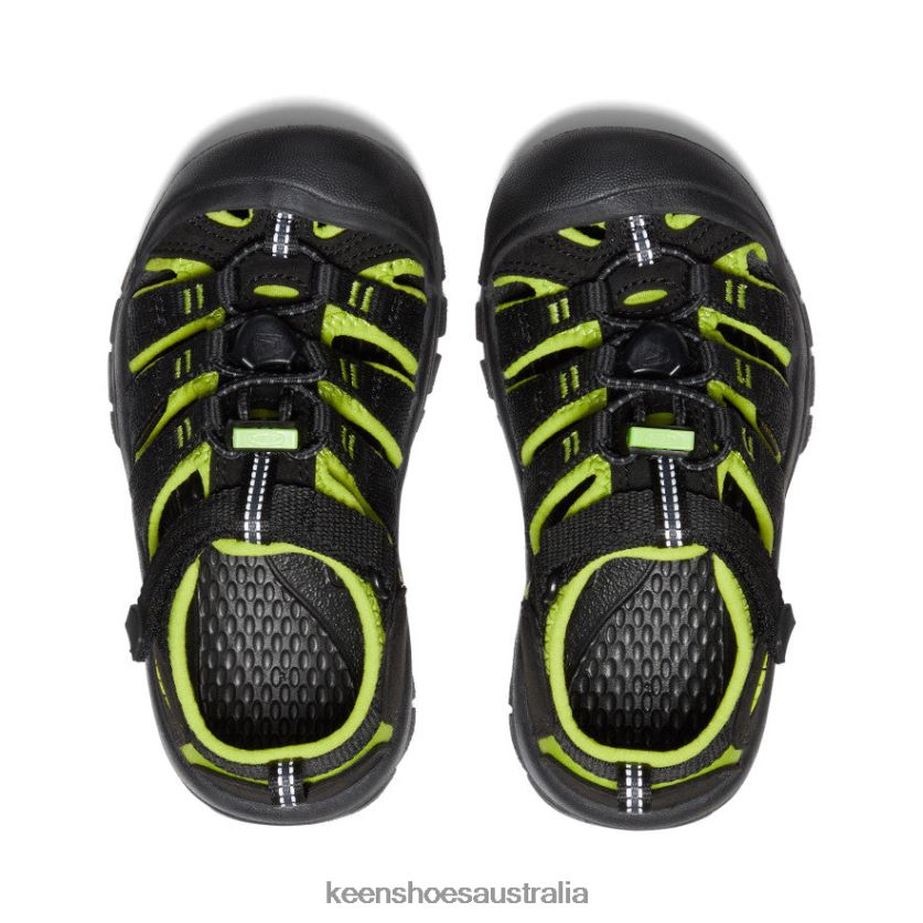 KEEN Footwear TLDLTR745 Black/Lime Green Newport H2 Little Kids