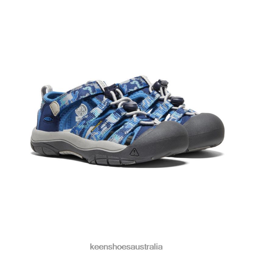 KEEN Footwear TLDLTR748 Camo/Bright Cobalt Newport H2 Little Kids