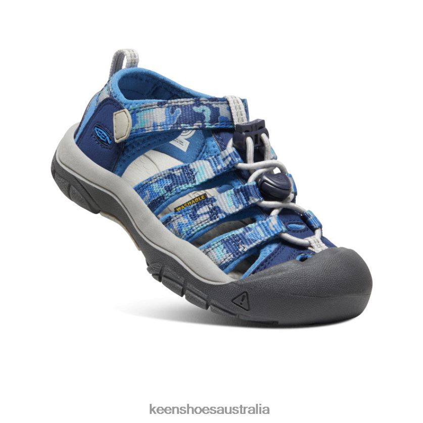 KEEN Footwear TLDLTR748 Camo/Bright Cobalt Newport H2 Little Kids