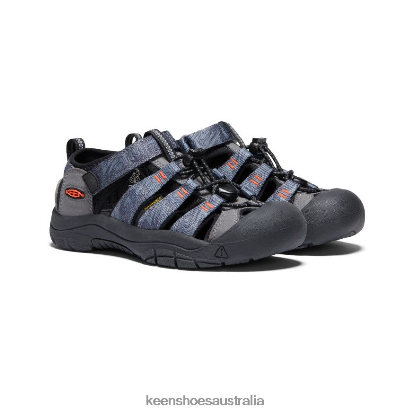KEEN Footwear TLDLTR755 Steel Grey/Black Newport H2 Big Kids