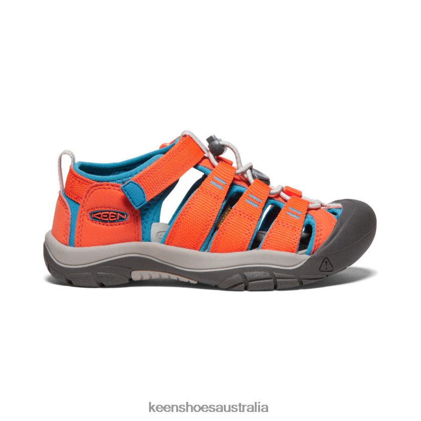 KEEN Footwear TLDLTR756 Safety Orange/Fjord Blue Newport H2 Big Kids