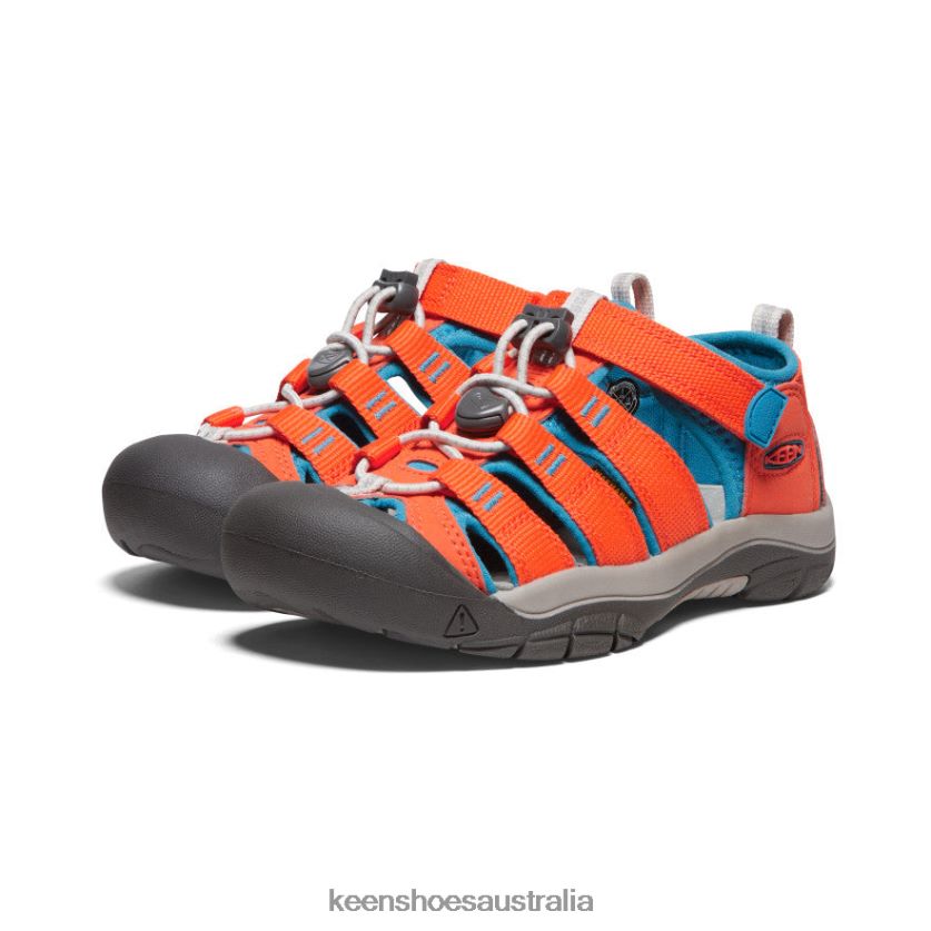 KEEN Footwear TLDLTR756 Safety Orange/Fjord Blue Newport H2 Big Kids