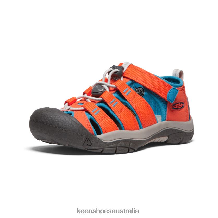 KEEN Footwear TLDLTR756 Safety Orange/Fjord Blue Newport H2 Big Kids