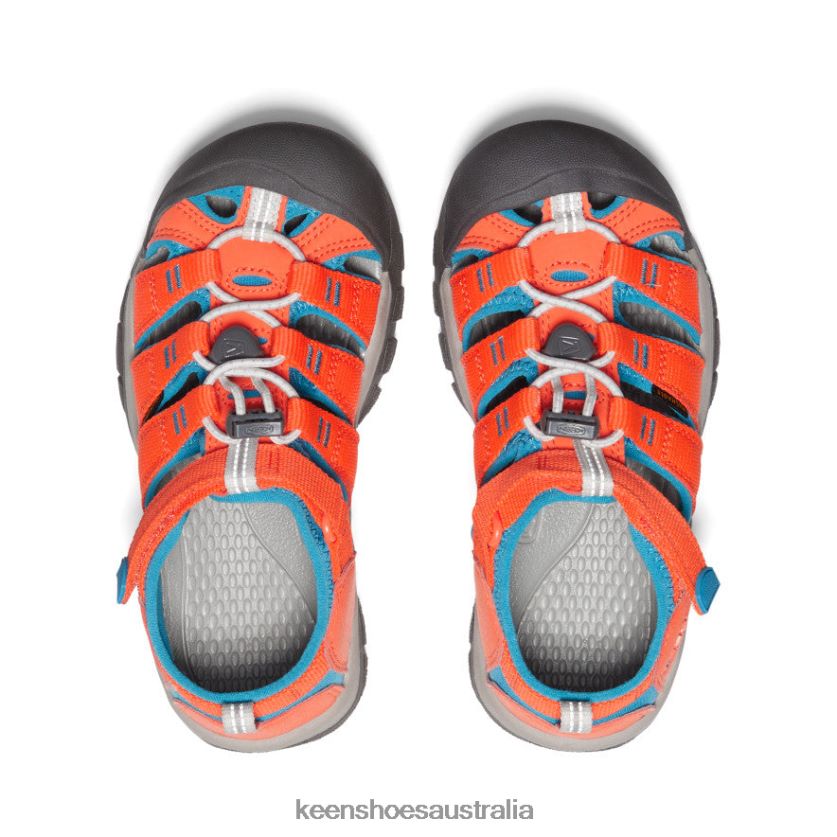 KEEN Footwear TLDLTR756 Safety Orange/Fjord Blue Newport H2 Big Kids