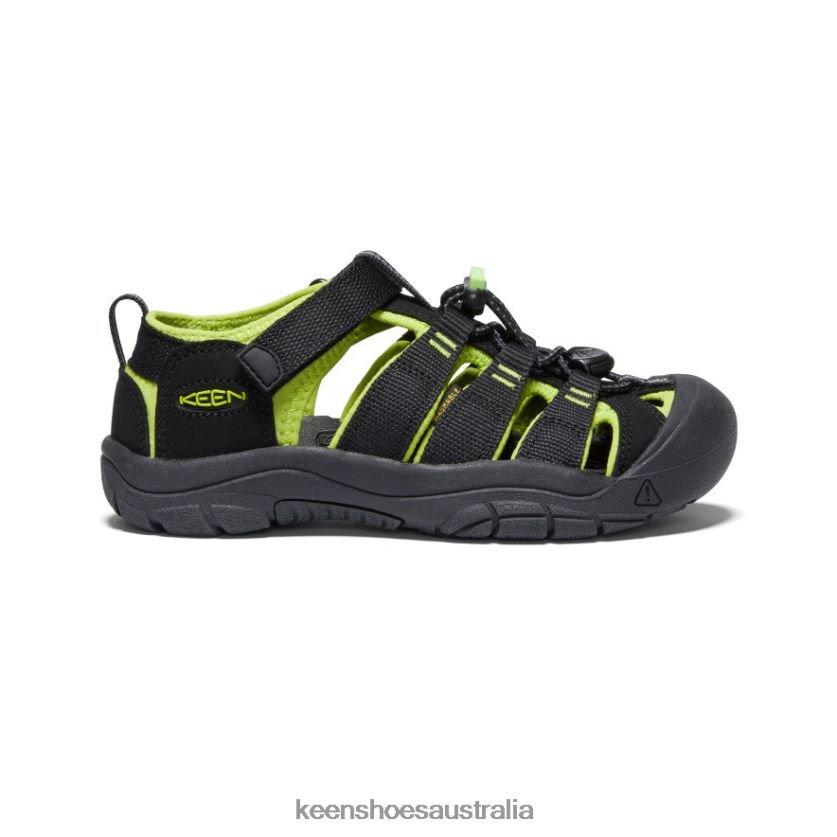 KEEN Footwear TLDLTR764 Black/Lime Green Newport H2 Big Kids