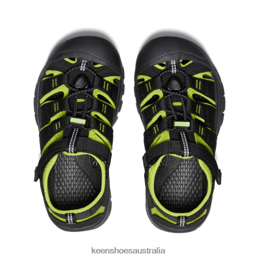 KEEN Footwear TLDLTR764 Black/Lime Green Newport H2 Big Kids