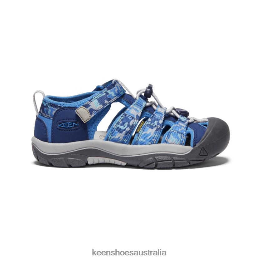 KEEN Footwear TLDLTR767 Camo/Bright Cobalt Newport H2 Big Kids